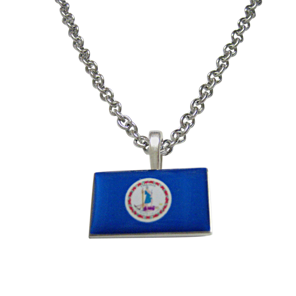 Virginia State Flag Pendant Necklace 30$